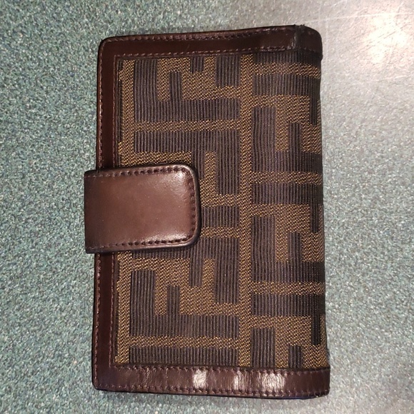 Fendi Handbags - Authentic Fendi Zucca Pattern Trifold Compact Wallet ( 5inx3.5in)